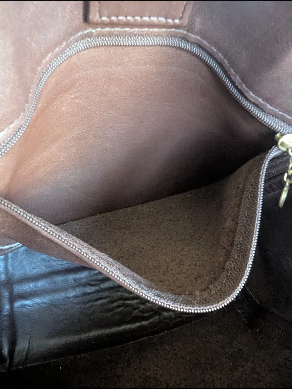 Coach Chocolate Brown Leather Shoulder Bag with Gold-Tone Hardware